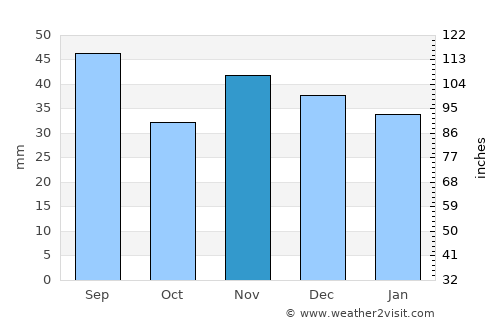 Pietroasele average rain in November