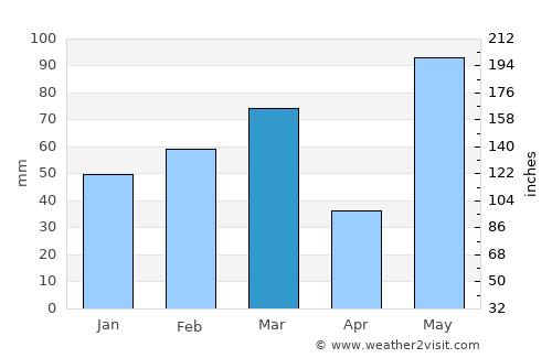 Pine Island Center average rain in March