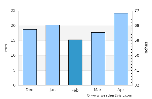 Pinedale average rain in February