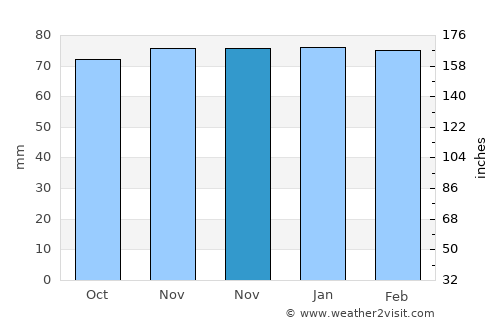 Pineville average rain in November