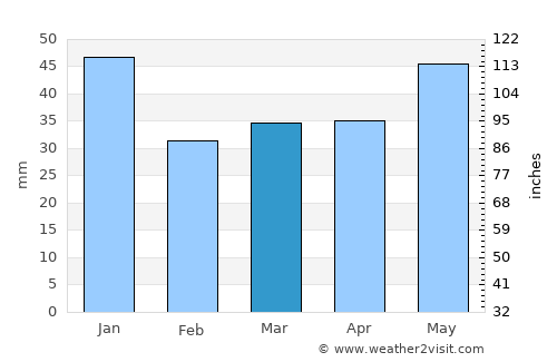 Pionerskiy average rain in March
