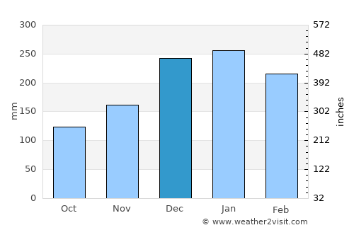 Pitangueiras average rain in December