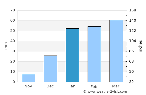 Pithorāgarh average rain in January