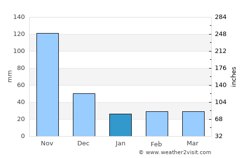 Planeta Rica average rain in January