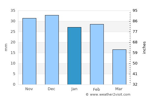 Playa del Ingles average rain in January