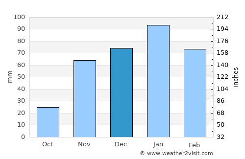 Pleasanton average rain in December