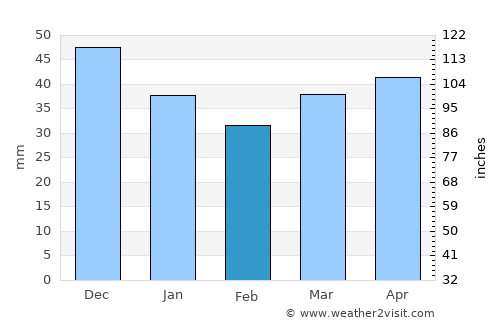 Plyeshchanitsy average rain in February