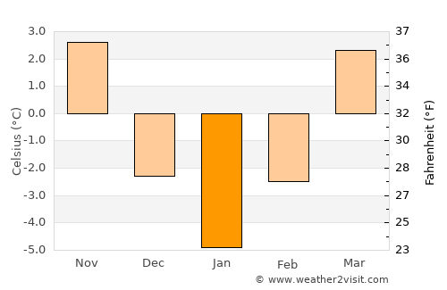 Poienile Izei average temperature in January