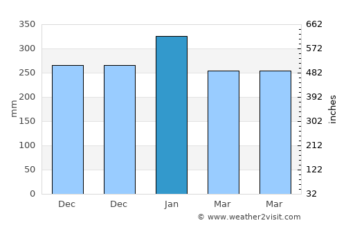 Poigar average rain in January