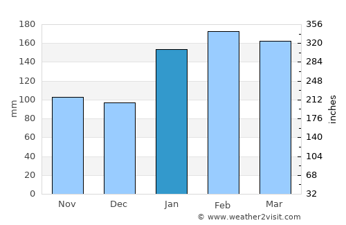 Point Clare average rain in January