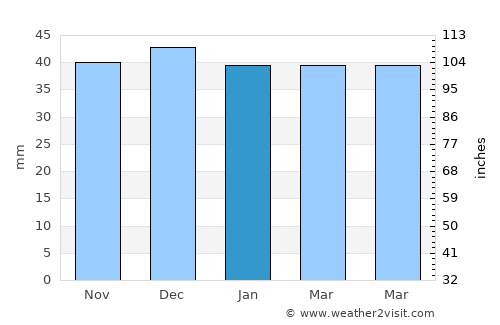 Pojorâta average rain in January