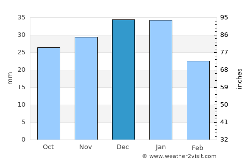 Polson average rain in December