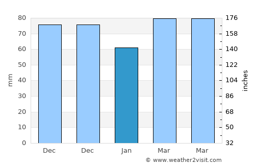 Polzela average rain in January