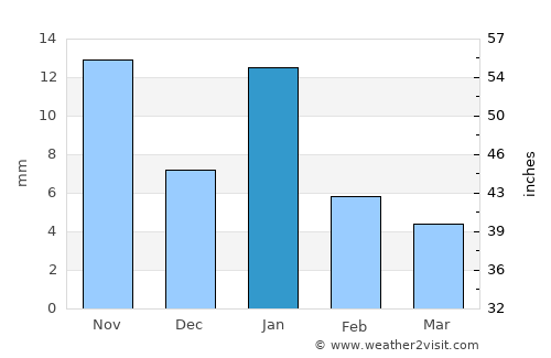 Poncitlán average rain in January