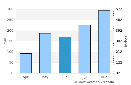 Pong average rain in June