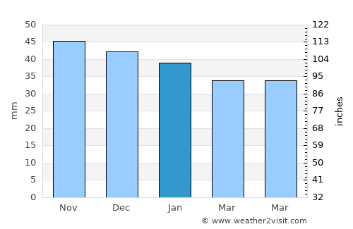 Popil'nya average rain in January
