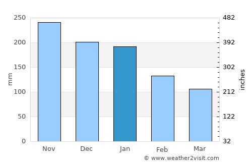 Poro average rain in January