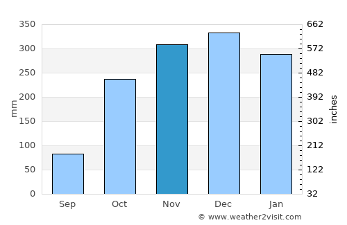 Port Alberni average rain in November