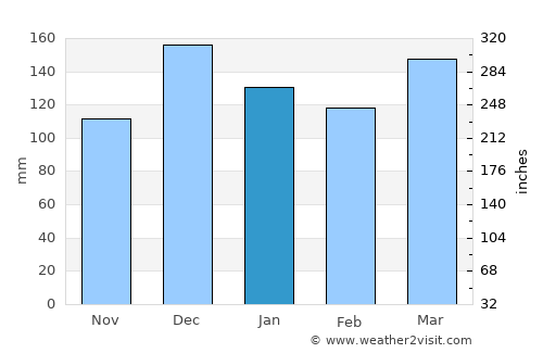 Port Gibson average rain in January
