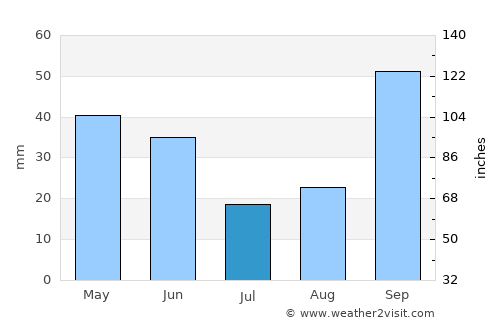 Porto Ferreira average rain in July