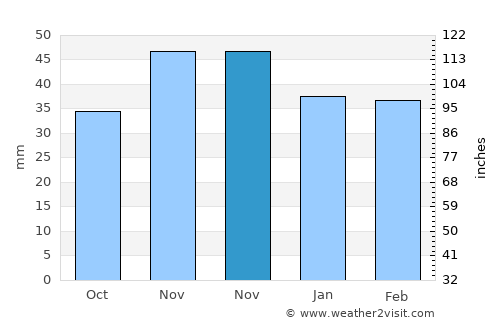 Potcoava average rain in November