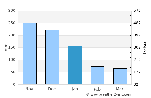 Potot average rain in January