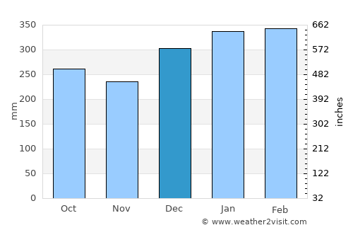 Praia Grande average rain in December