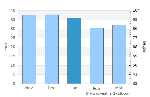 Praid average rain in January