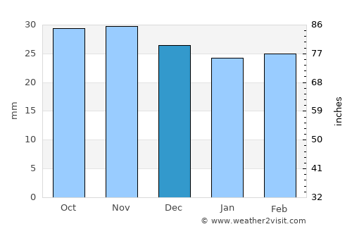 Preuteşti average rain in December