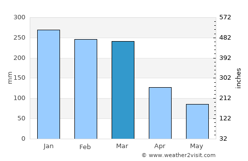 Probolinggo average rain in March