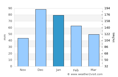 Psevdhas average rain in January