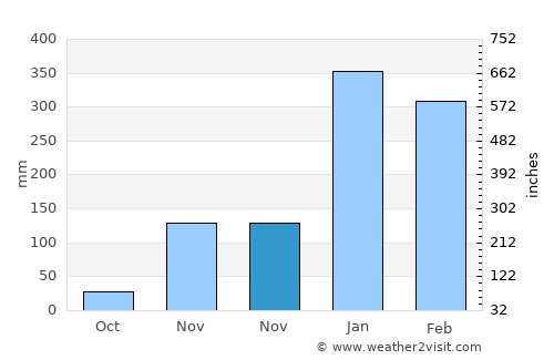 Puan Selatan average rain in November