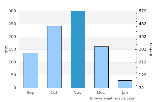 Puducherry average rain in November