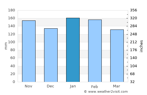 Puerto Eldorado average rain in January