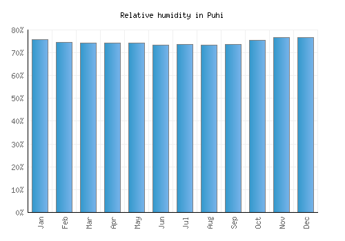 Puhi relative humidity averages