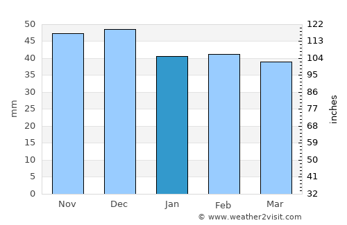 Pui average rain in January