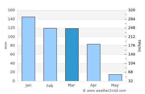 Puma average rain in March
