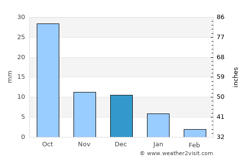 Punāsa average rain in December