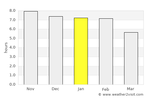 Punta Arenas average rain in January