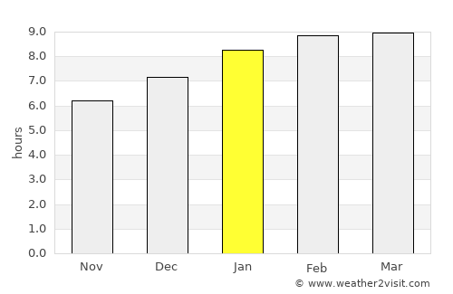 Puntarenas average rain in January