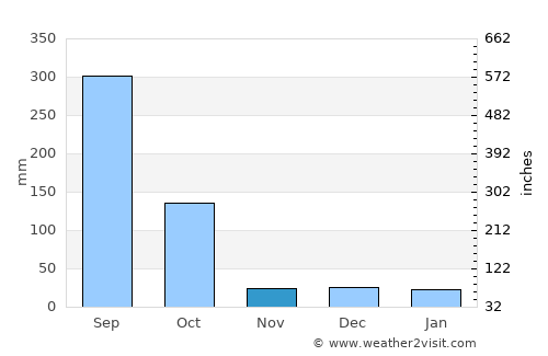 Purificación average rain in November
