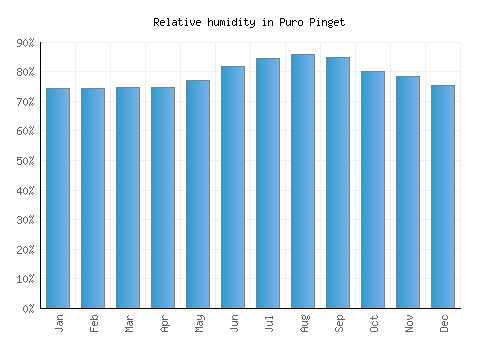 Puro Pinget relative humidity averages