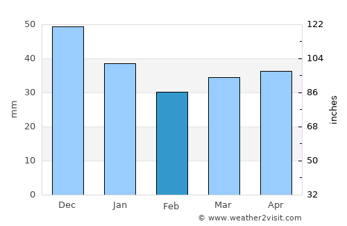 Pushkin average rain in February