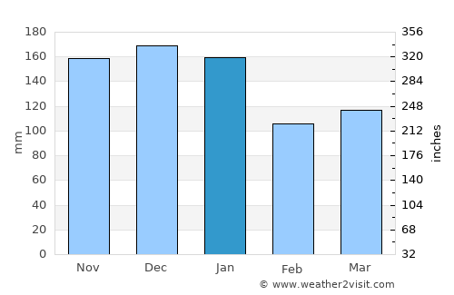 Pyle average rain in January