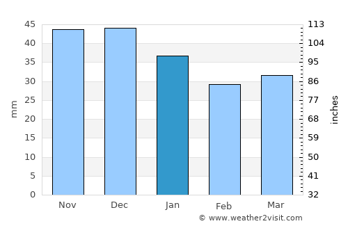 Pyrzyce average rain in January