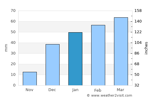 Qarah Bāgh average rain in January