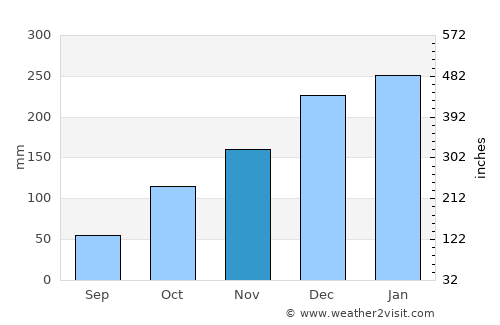 Quatis average rain in November