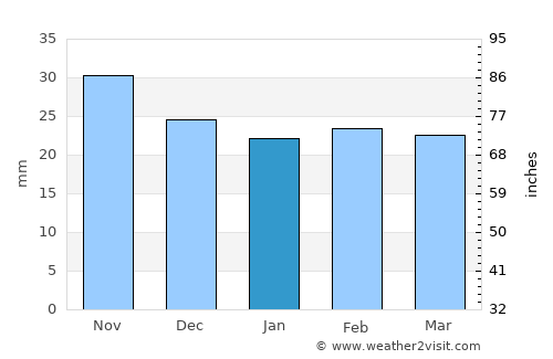 Răchiţeni average rain in January