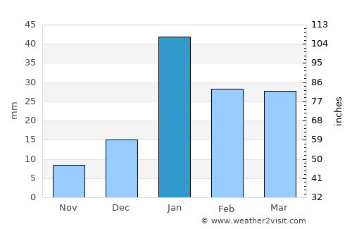 Radaur average rain in January