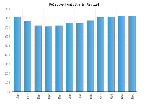 Radizel relative humidity averages